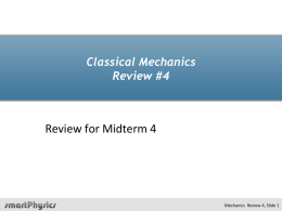 Review for Midterm 4