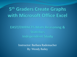 Creating Graphs with Excel - NWACC