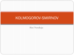 KOLMOGOROV-SMIRNOV - Psikologi UHT 2012