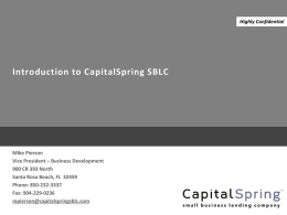 Introduction-to-CapitalSpring-SBLC-Mike-Pierson