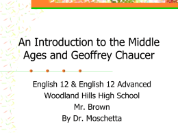 Introduction to Chaucer and Canterbury Tales PPT