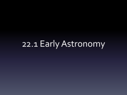 22.1 Early Astronomy