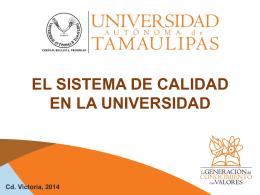 Calidad - Universidad Autónoma de Tamaulipas
