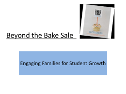 Beyond the Bake Sale*