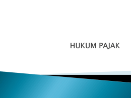 pengertian hukum pajak - Pengantar Hukum Indonesia