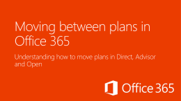 Moving between plans in Office 365