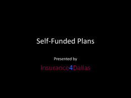 Self-Funded Plans (Power Point)
