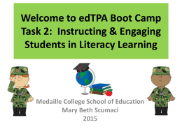 edTPA Boot Camp Task 2 - the Medaille IT Support Site