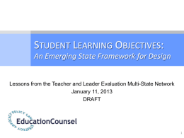 Teacher Leader Evaluation Network SLO Presentation