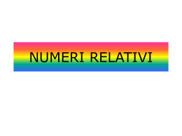 Numeri Relativi 2 (classi prime)