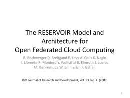 The RESERVOIR Model and Architecture for Open