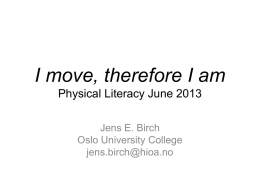 Jens Birch - Physical Literacy