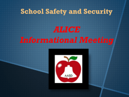 Alice School Safety Powerpoint for Parents