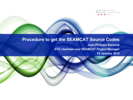 Procedure to get the SEAMCAT source code