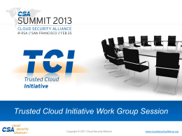 PowerPoint Presentation - Cloud Security Alliance