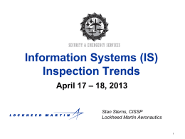 IS Inspection Trends - jsac