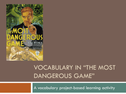 Vocabulary in *The Most Dangerous Game*
