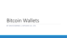 David Barnes: Bitcoin Wallets (English)
