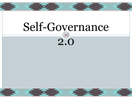 Self-Governance 2.0 - National Congress of American Indians