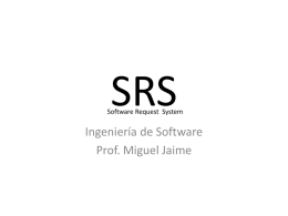 Ingenieria de Software (SRS)
