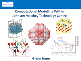 Computational Modelling within Johnson Matthey Technology