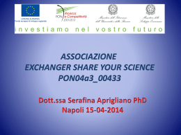 ASSOCIAZIONE EXCHANGER SHARE YOUR SCIENCE