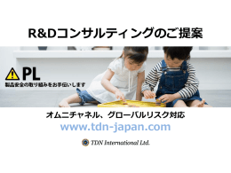 R&Dコンサルティング概要 - TDNインターナショナル株式会社