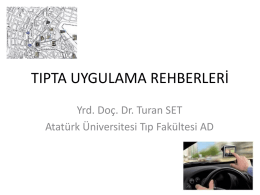 Tıpta uygulama rehberleri - Atatürk Üniversitesi Tıp Fakültesi Aile