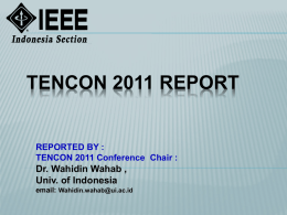 Report on TENCON 2011