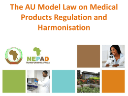 Model Law on Medical Products Regulation