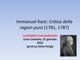 Kant: Dialettica Trascendentale
