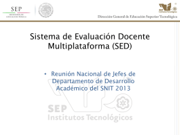 Sistema de evaluación docente multiplataforma (SED)