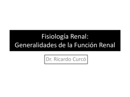 Fisiología Renal: Generalidades de la Función Renal