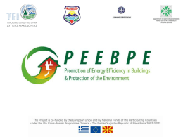 Η παρουσίαση του κ. Στημονιάρη - Promotion of Energy Efficiency in