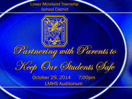 Partnering with Parents to Keep Students Safe Presentation