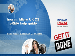 eRMA / RMA - UK Communication Portal