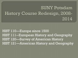 SUNY Potsdam History for General Education