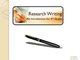Research-Writing - Suffolk Public Schools
