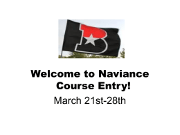 Incoming 10th-12th Grade Naviance Course Entry