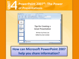 Lesson 1: PowerPoint Basics