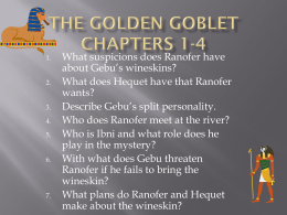 The Golden Goblet chapters 1-4