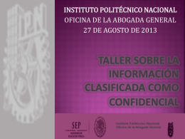 taller sobre la información clasificada como confidencial
