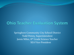 OTES PowerPoint Presentation - Springboro Community Schools