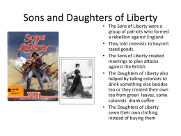 Sons and Daughters of Liberty
