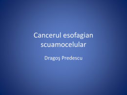 Cancerul esofagian scuamocelular
