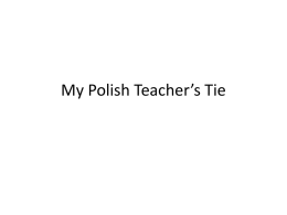 My Polish Teacher`s Tie