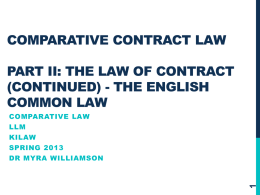 Lecture 10 - Dr Myra Williamson