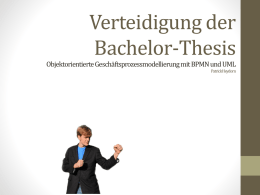 Verteidigung der Bachelor-Thesis