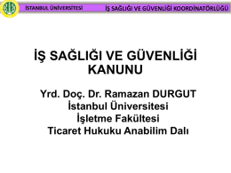 iş hukuku seminer 4 - İstanbul Üniversitesi