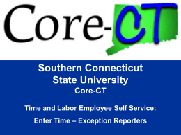 Enter Time - Southern Connecticut State University